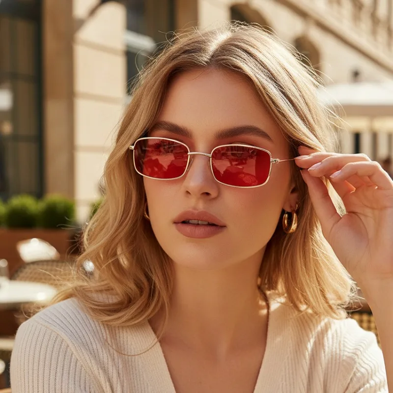 Vintage Fashion Enthusiasts - Nuevas gafas de sol cuadradas pequeñas