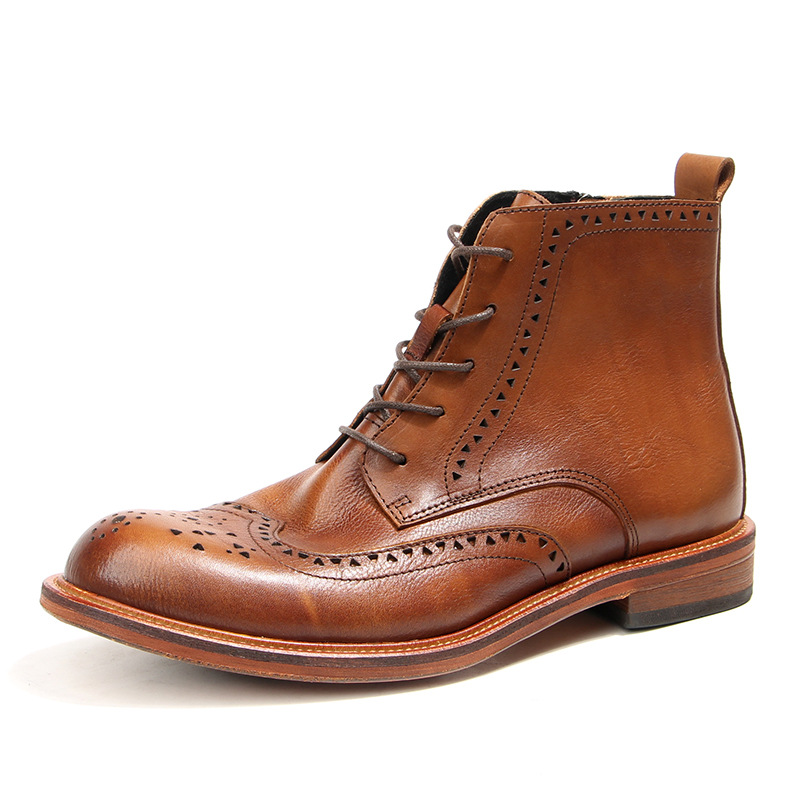 Vintage Outdoor Fashion - Botas tobilleras Chelsea Vintage para hombre,