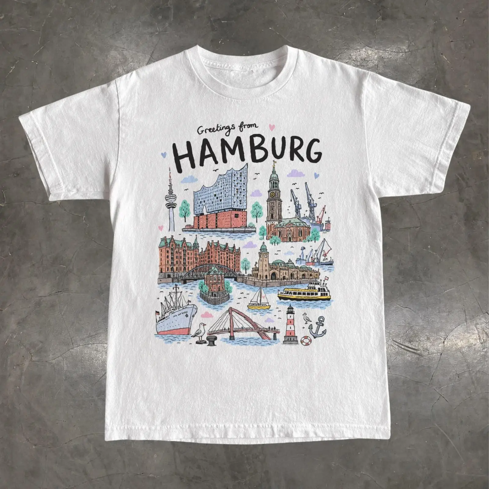 Vintage Fashion Hamburg - Camiseta de Hamburgo, Alemania, con diseño