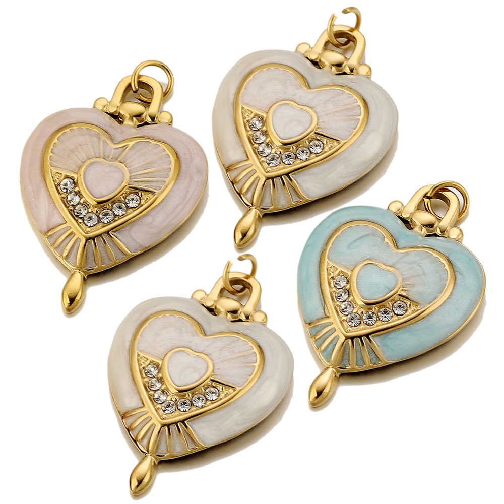 Vintage Fashion Stores - 3 piezas de dijes de corazón