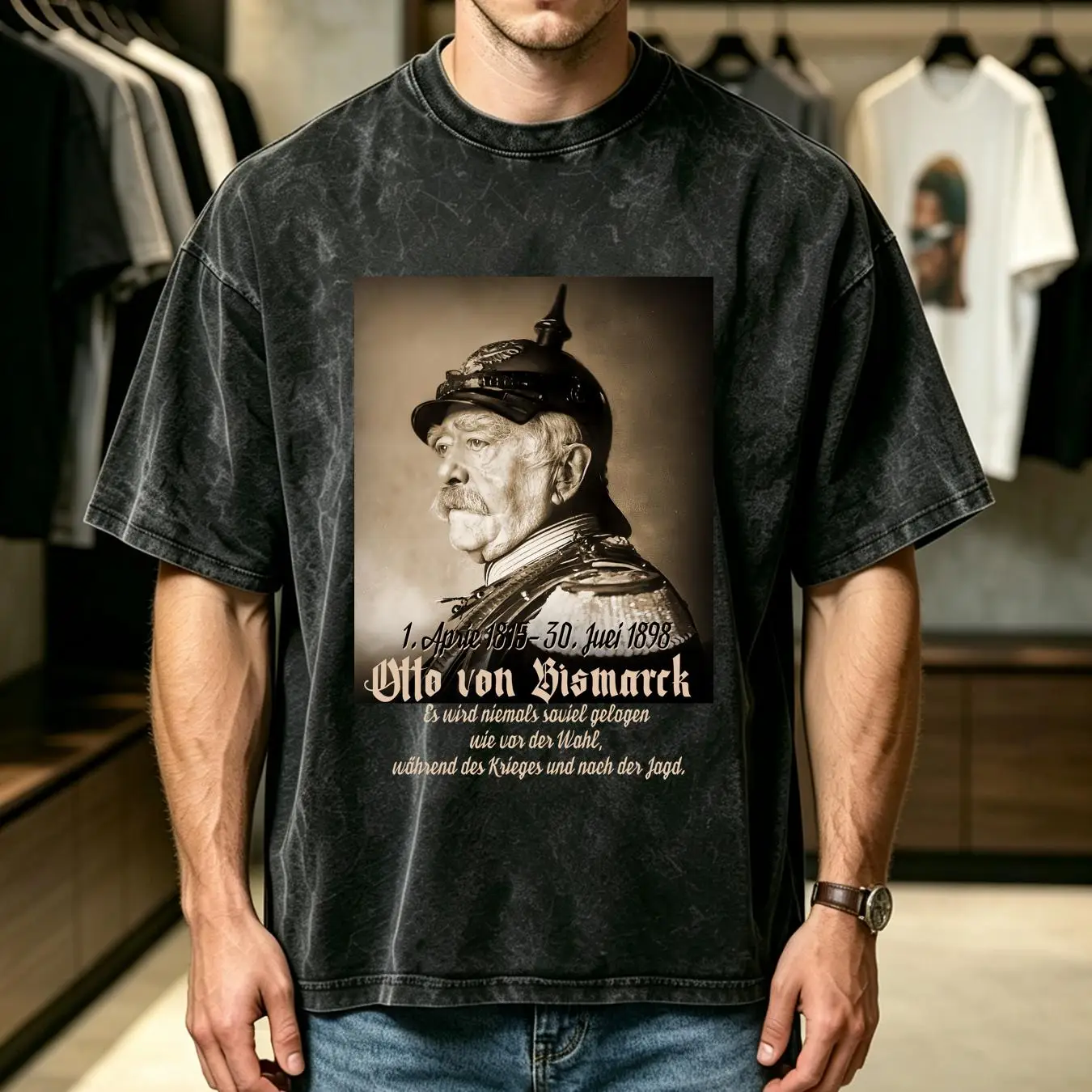 Camiseta lavada Otto von Bisma - Vintage Fashion Quotes reseña y precio