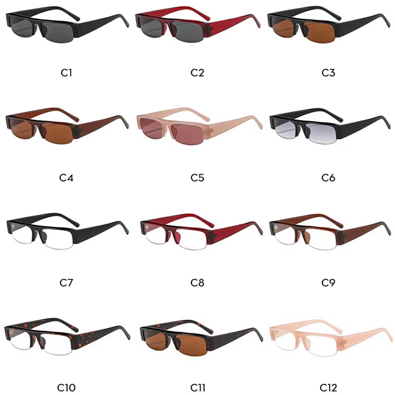 Nuevas gafas de sol rectangula - Vintage Fashion Enthusiasts reseña y precio