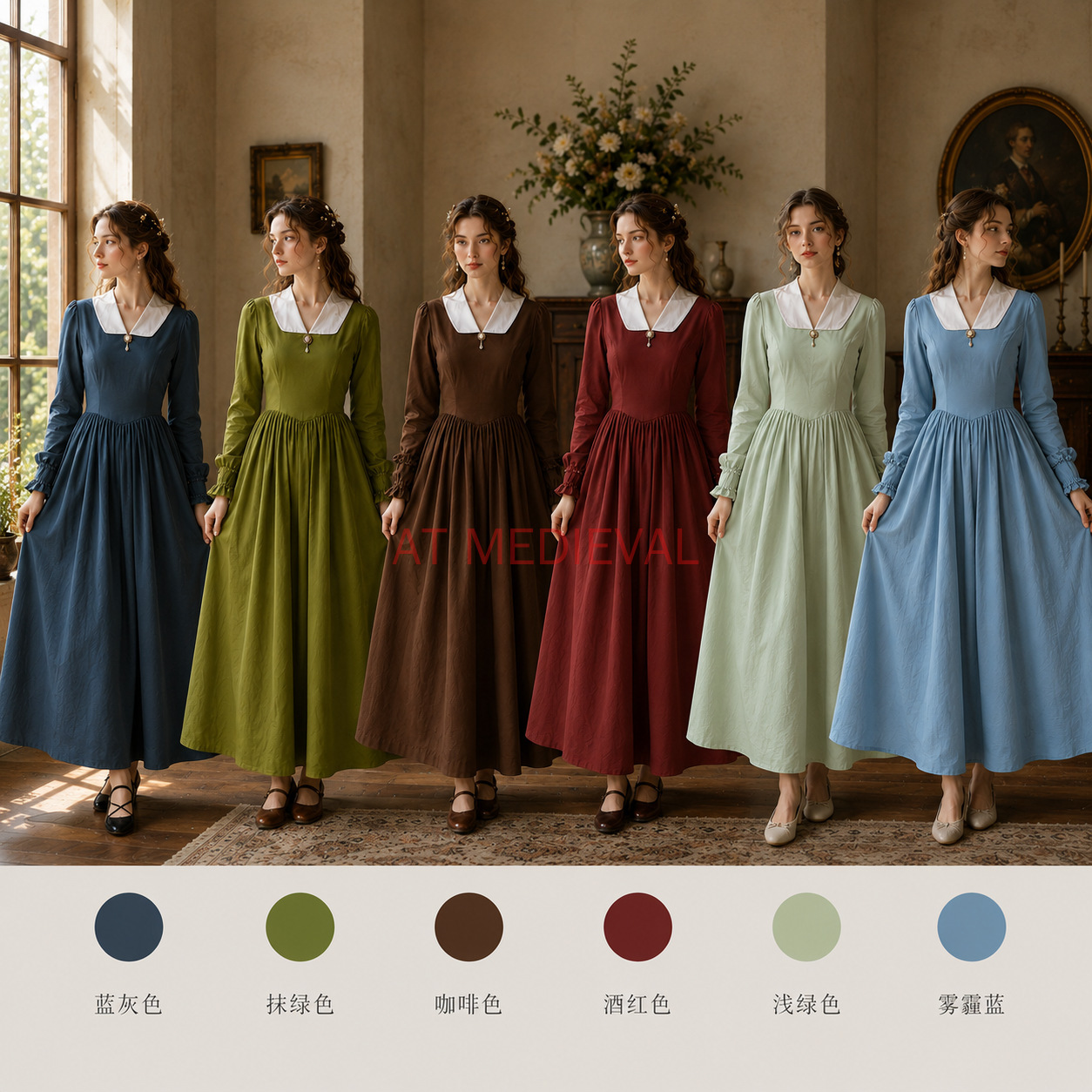 Vestido victoriano vintage, ro - Vintage Fashion Stores reseña y precio